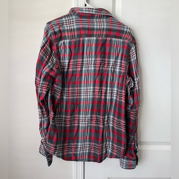 Jachs Engineered Garment Men's Sz L Long Sleeves Red Light Weight Plaid Shirt - Picture 3 of 6